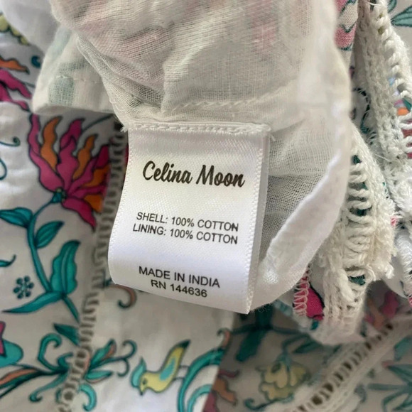 Celina Moon Ladder Lace Mini Dress White Floral Size Small - Picture 8 of 9